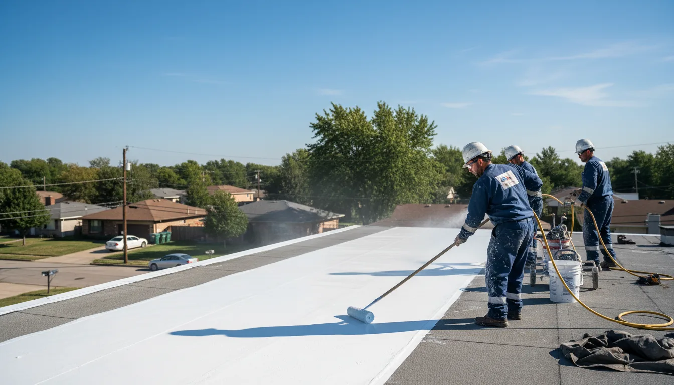 Commercial roof coating in Caldwell, KS near me
